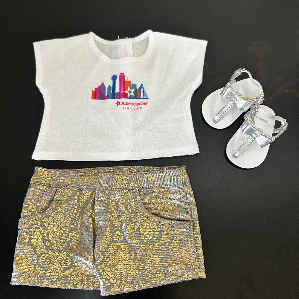 American Girl Outfit with  sandals Like New